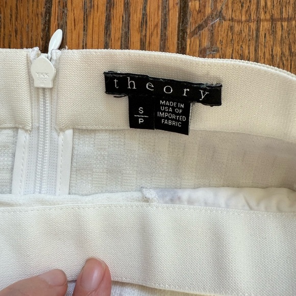 Theory White Textured A-Line Skirt - Picture 5 of 9